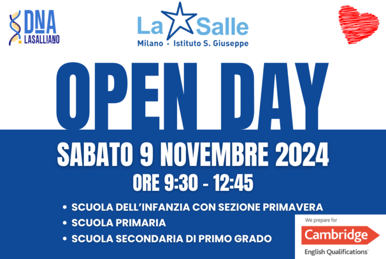 Istituto San Giuseppe La Salle Milano News Open Day 2024